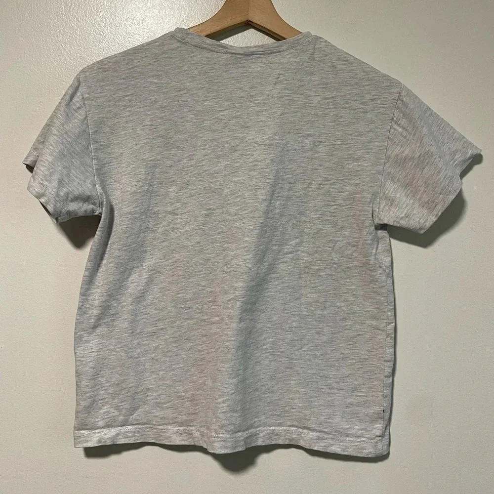 Zara Kids Light Grey Heathered Cotton T-Shirt - 11/12 - Picture 5 of 5